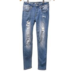 Vigoss The Thompson Tomboy Womens 24x27 Stretch Denim Jeans Distressed